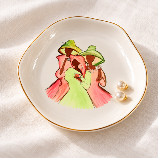 “Ivy Teacups” Trinket Dish