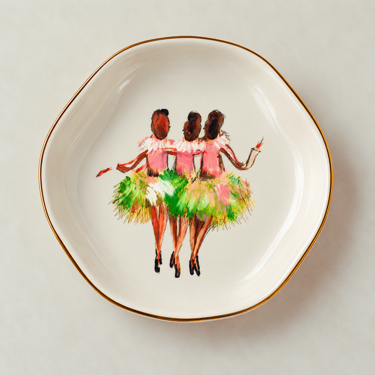 “Dancing Pearls” Ceramic Trinket Dish